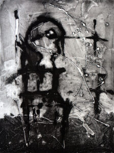 The Silent Hunter, 2024, 40 x 30 cm, Carborundum, Auflage: 10