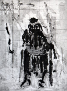 Raunacht, 2024, 40 x 30 cm, Carborundum, Auflage: 10