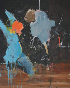 TOM: Act 1, 100 x 80 cm, Acryl auf Papier/Holz